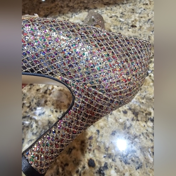 Margaret Jerrold Vintage Sparkly Heels Womens Size 5.5 Made In Spain - Picture 6 of 10